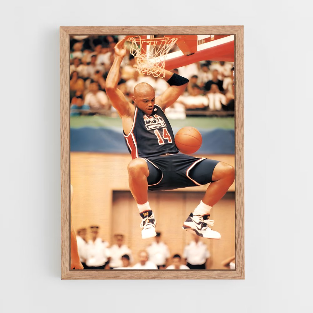 Poster Charles barkley dunker – affiche Basketball (vue 4)